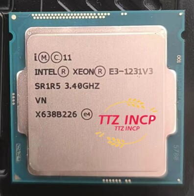 Intel Xeon E3-1231v3 SR1R5 3.4GHz 4Cores 80W LGA1150 CPU Processor E3 1231 v3