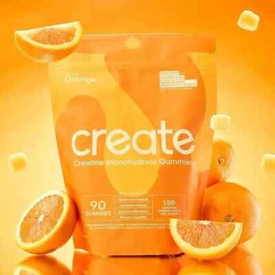 Create Creatine Monohydrate Gummies for Men & Women - 90ct  Orange USA Stock NEW