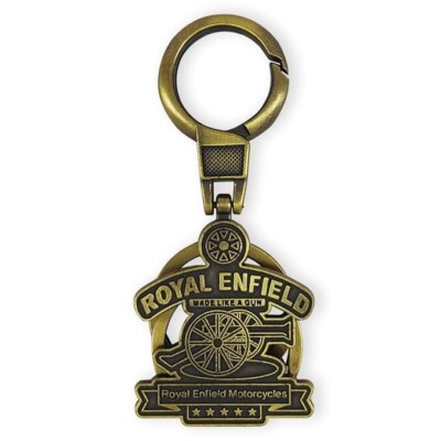 Metallic Key chain Compatible with Royal Enfield, Bronze Metal Bullet Keyring FS