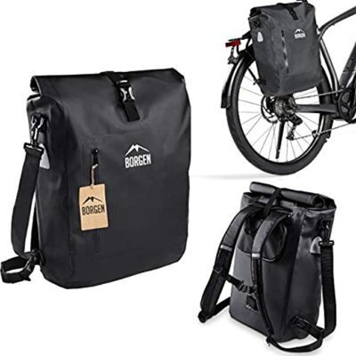 Borgen Fahrradtasche für Gepäckträger 3in1Fahrradrucksack Gepäckträgertasche 25L