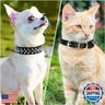 Purple Spiked Dog Collars for Small Dogs Anti Bite Puppy Collar PU Leather Spike Collar for Dogs Cats Chew Proof Rivet Studded Dog Collar Adjustable for XXS XS Small Medium Pets Chihuahua Pitbull
