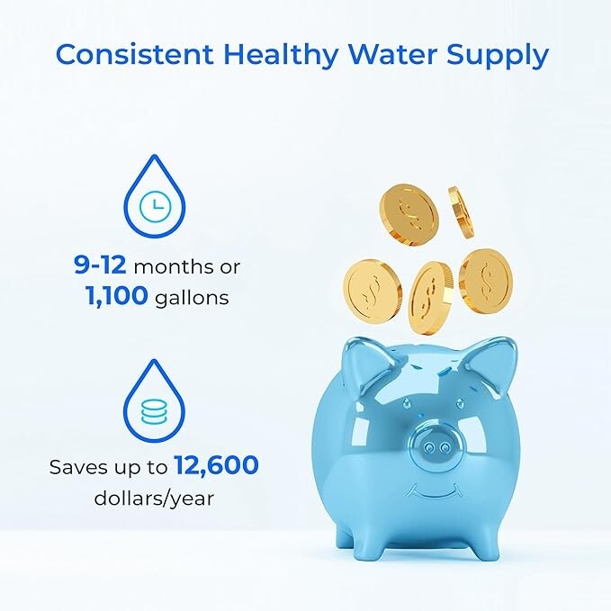 Waterdrop Remineralization Inline Water Filter, 1/4” Quick Connect Post, 2-Pack