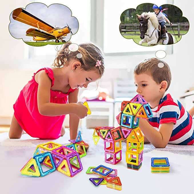 Magnetic Blocks Building Blocks Educational Toys Construction Stacking AMOSTING 