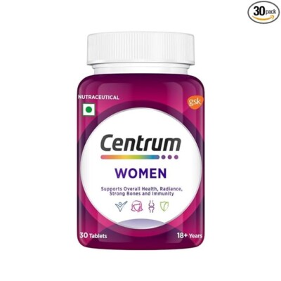Centrum Women,World's No.1 Multivitamin for Health,Strong Bones & immunity 30Tab