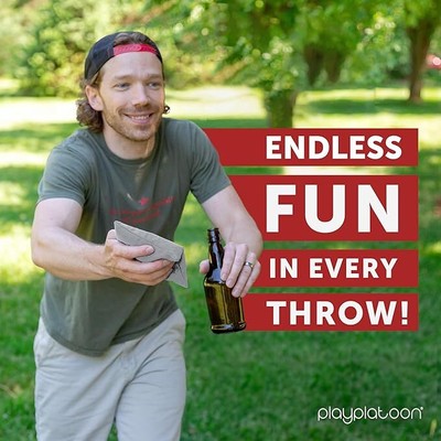 Play Platoon Premium Weather Resistant Cornhole Bags - Light Blue & Gray