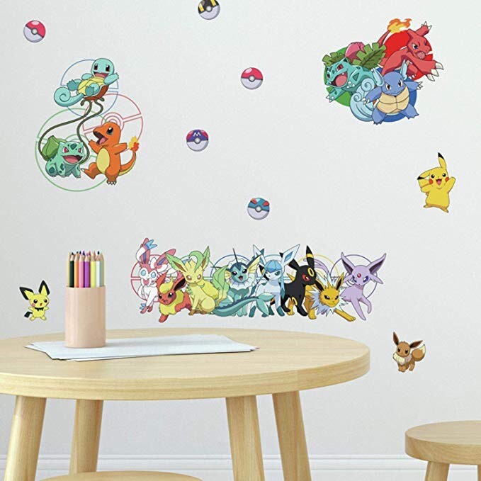 Pokemon Favorite Character 25 Peel Stick Wall Decals Kids Room