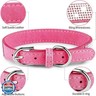 Pink XS Dog Collars for Small Dogs, Rhinestones Extra Small Dog Collar Girls Sparkly Glitter Crystal Diamond Bling Puppy Collar for Kitten Cats XXS Small Medium Breed Female Pets, XSmall
