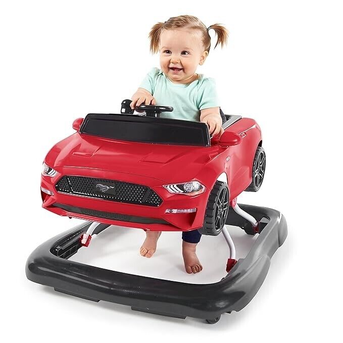 Ford Mustang 4-In-1 Red Baby Activity Center & Push Walker
