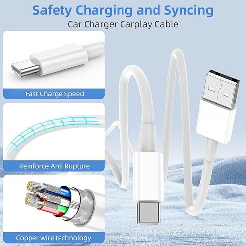 IPhone 16 15 Pro Max Plus USB-A Cable Fast Charger Type C Charging Data lot Cord