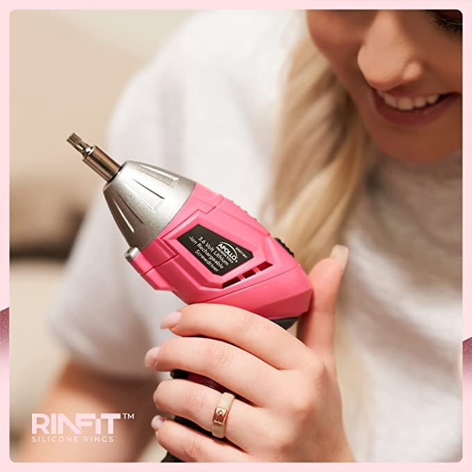 Rinfit Wedding Rings for Women - Soft & Comfortable Rubber bands 2 pack set