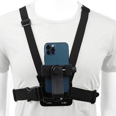 Mobile Phone Chest Mount Harness Strap Cell Phone Holder Mount for Video