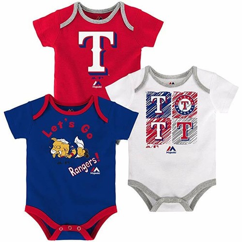 Величественная команда MLB Infant Texas Rangers Go! Набор из трех комплектов криперов