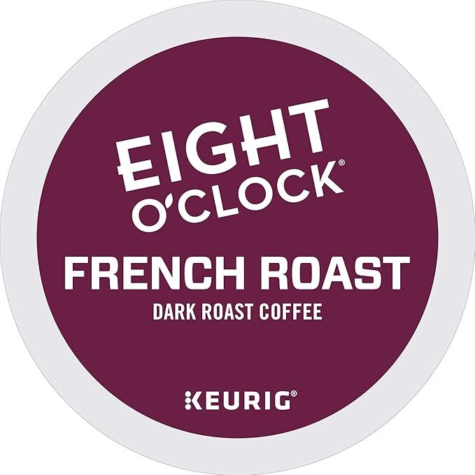 Eight O'Clock French Roast K-Cup Pods (96 Count) –.Bold, Full-Bodied