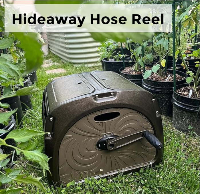 Giraffe Tools Garden Hose Reel Box Water Hose Reel Box For Outside Hideaway Hose