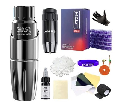 WIRELESS Battery Power Supply Tattoo Pen Kit Gun Machine Cartridge Needles Inks