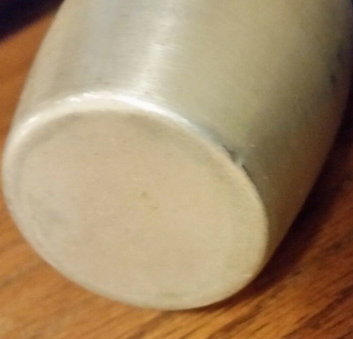 Vintage Kromex Spun Aluminum Pepper Shaker- Black Lid