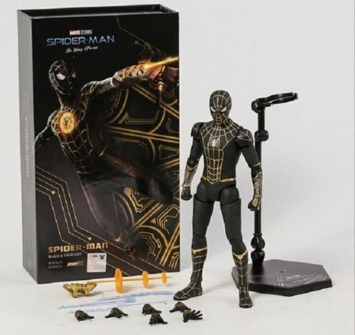 MEDICOM TOY - SPIDER-MAN BLACK & GOLD SUIT 100％&400％ $_12.JPG?set_id=880000500F