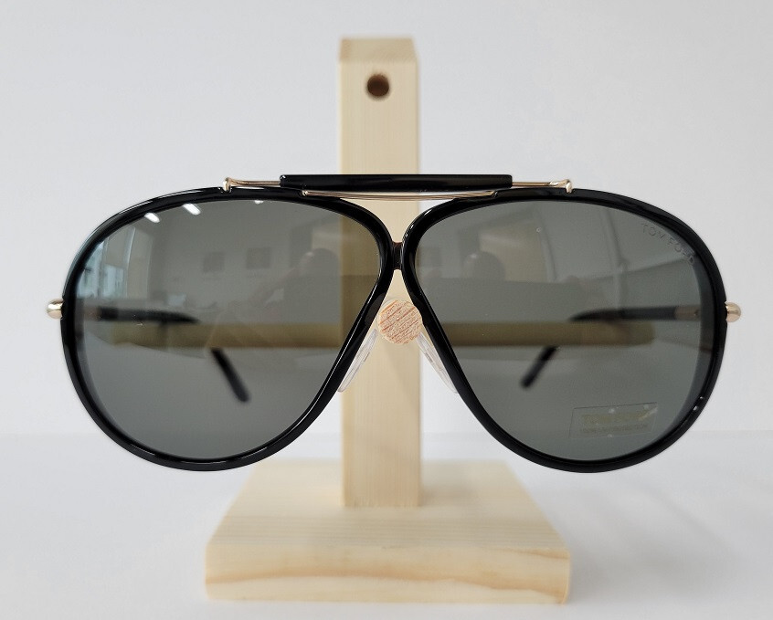 Pre-owned Tom Ford Tf-509 Cedric Sunglasses Black Gold 01a Authentic In Gray