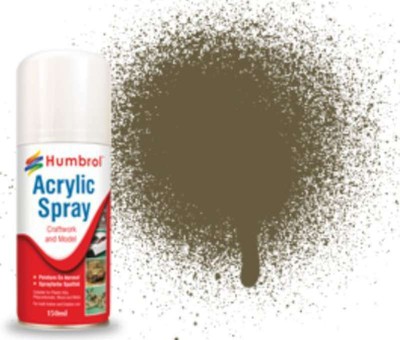 Humbrol 86 Light Olive Matt Acrylic Spray Paint 150 ml AD6086 5010279160867