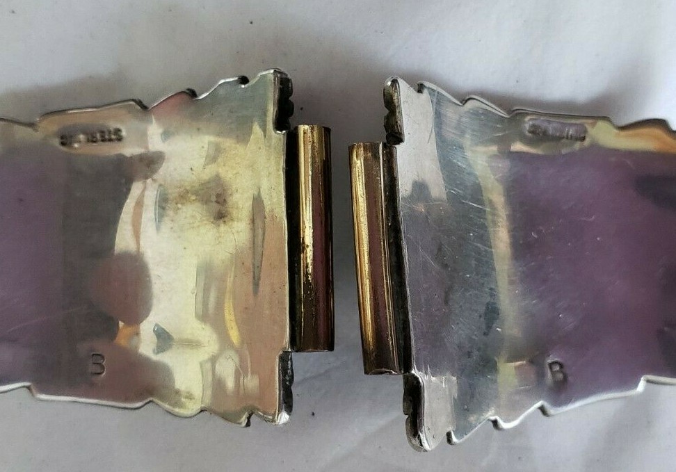 Sterling Silver Turquoise Coral Watch Tabs Artist Mark 