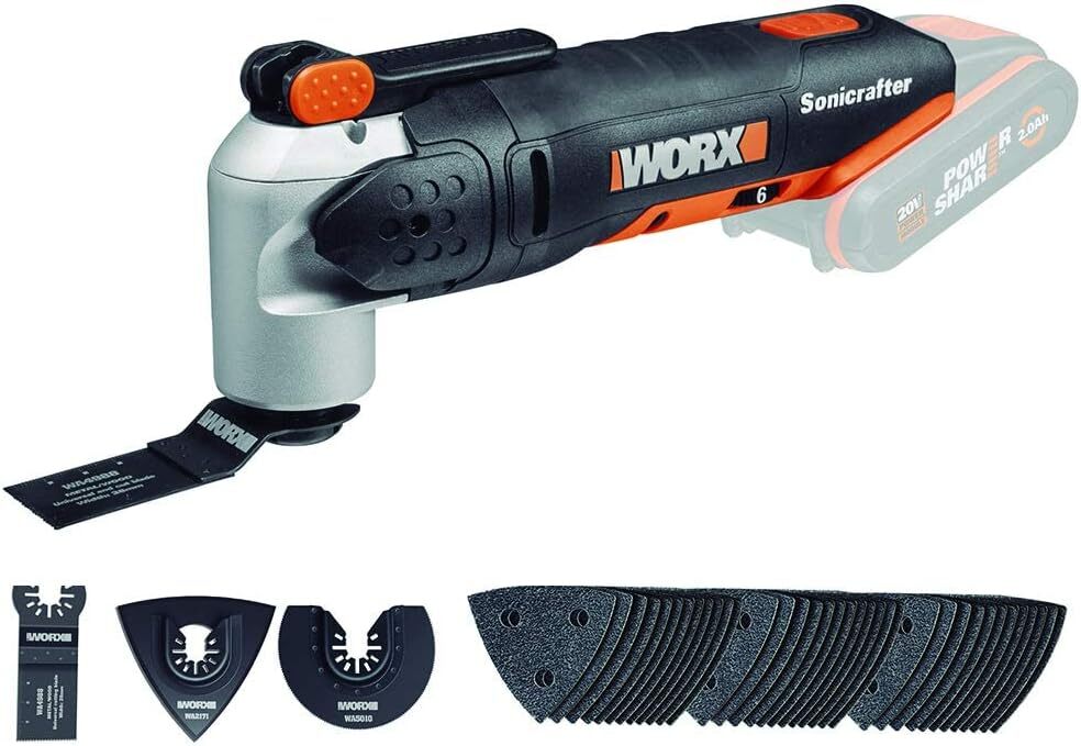 WORX WX678.9 Sonicrafter Akku Multifunktionsgeräte 20V Multitool, Oszillierer