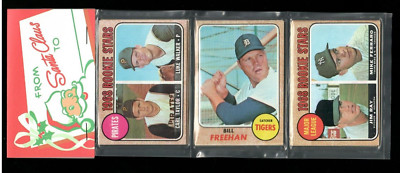 1968 Topps Holiday Baseball Card Rack Pack C Taylor L Walker Pgh Pirates on top