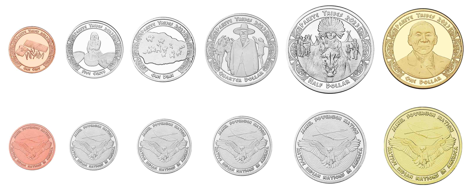 USA 1, 5, 10, 25, 50 Cent, 1 Dollar 2023 