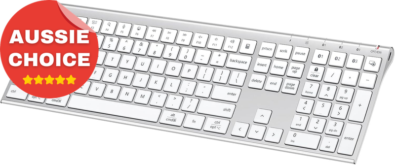 Bluetooth Keyboard BK10 Max Full Size Low Profile Number Pad USB-C Rechargeable