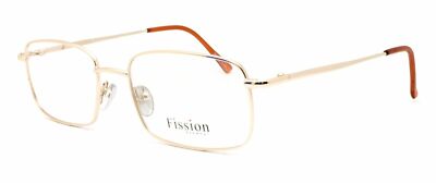 NEW FISSION 002 EYEGLASSES SIZE:55-18-140 GOLD