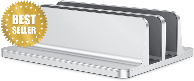 Vertical Laptop Stand, Aluminum Vertical Laptop Holder, Sturdy Desktop Stand Org