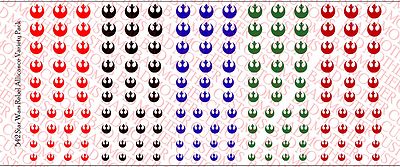 1/18 Scale Tattoos: Star Wars Rebel Alliance Variety Pack - Waterslide Decals