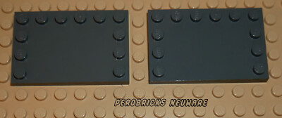 Lego Basic Technik Technic 2 Platten neu-dunkelgrau 6x4 #6180 NEUWARE