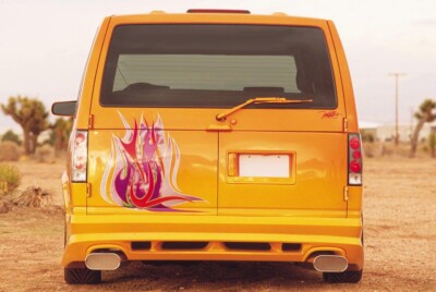 KBD Body Kits Python Style Polyurethane Rear Lip For Chevrolet Astro 1995-2004