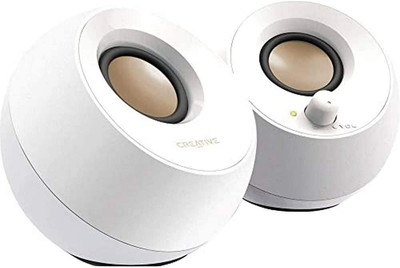Creative Pebble 2.0 USB-Powered Desktop Speakers USB-A Speaker (White) 