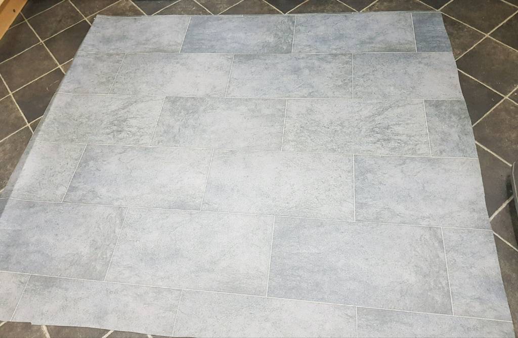 Grey Tile effect Rhino Vinyl flooring in Farnborough, Hampshire Gumtree