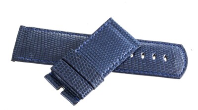 LOCMAN Men's 31mm x 30mm Blue Lizard Leather Watch Band 