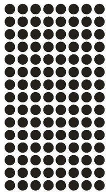 1/4'' BLACK Round Color Coding Inventory Label Dots Stickers MADE IN USA 