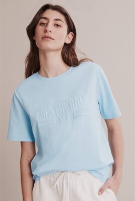 country road herritage tshirt size S ice blue