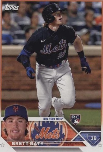 2023 Topps Heritage BRETT BATY Mets RC #265 Refractor 006