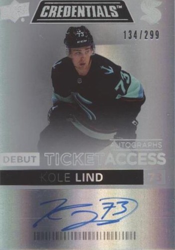 2021-22 Upper Deck Credentials - Kole Lind #DTAA-KL