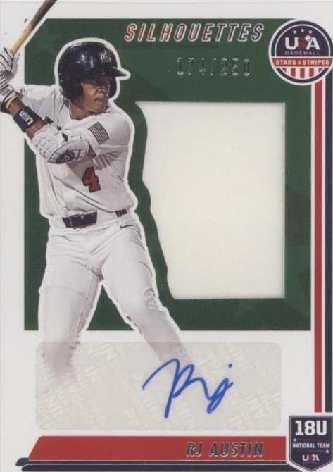 2022 Panini USA Baseball Stars & Stripes - RJ Austin #SIL-RJ