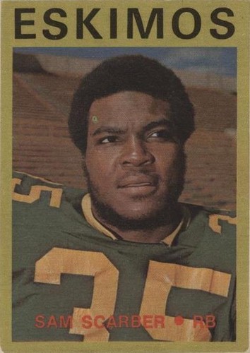 1972 O-Pee-Chee Canadian Football League Sam Scarber #103