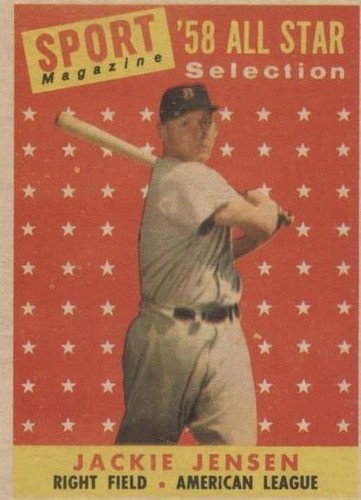 1958 Topps #489 Jackie Jensen VG/VGEX Red Sox AS 574110 | eBay