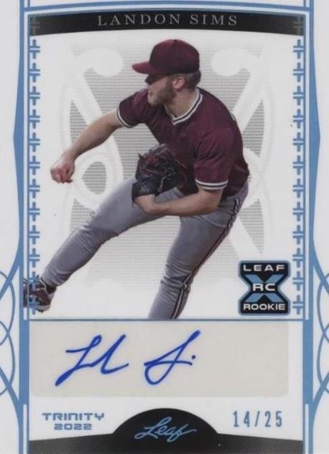 2022 Leaf Trinity - Landon Sims #BA-LS1
