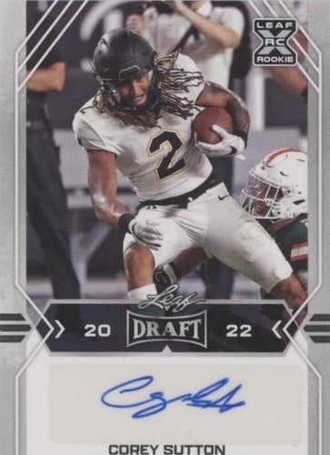 2022 Leaf Draft Corey Sutton #BA-CS1