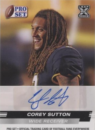 2022 Leaf Pro Set Draft Corey Sutton #PSA-CS1
