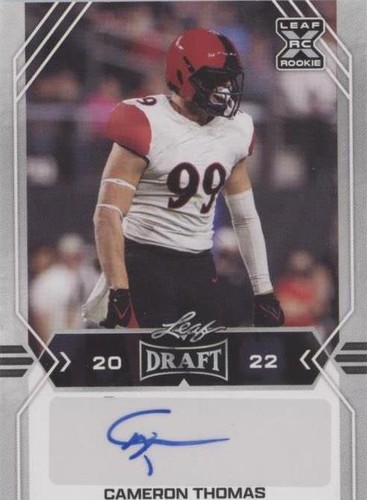 2022 CAMERON THOMAS LEAF X 5/10 AUTOGRAPH ROOKIE | eBay