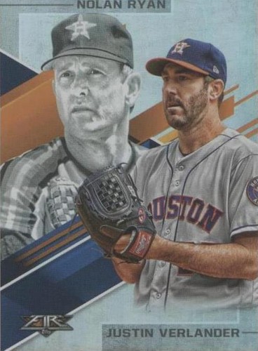 2019 Topps Fire - Justin Verlander Nolan Ryan #LL-2