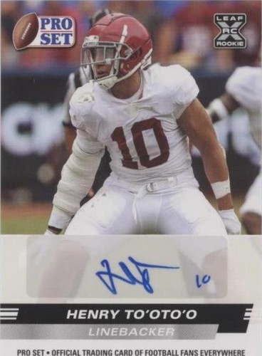 2022 Leaf Pro Set Draft Henry To'oto'o #PSA-HT1