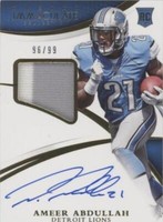 2015 Panini Immaculate Collection Ameer Abdullah #150
